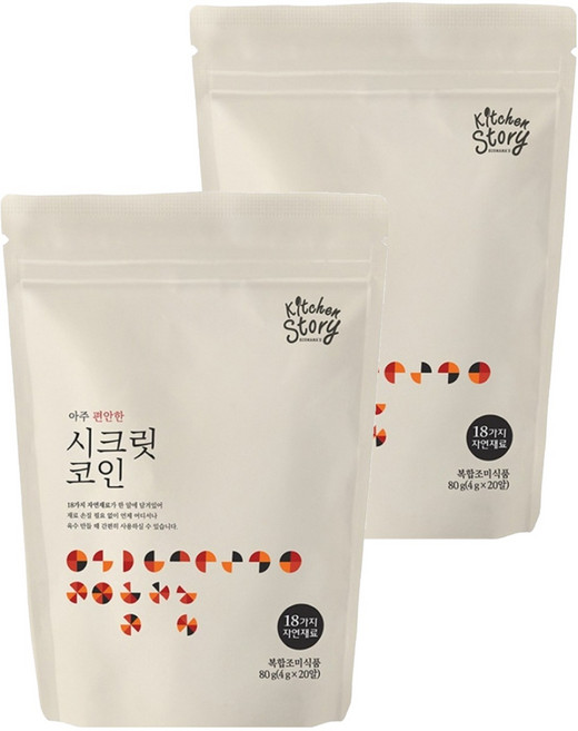 키친스토리 빅마마 이혜정의 시크릿코인 아주 편안한맛, 80g, 2개