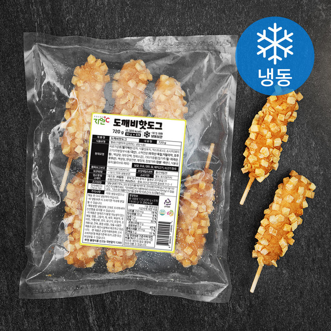 자연도씨 도깨비 핫도그 (냉동), 90g, 8개입, 1개