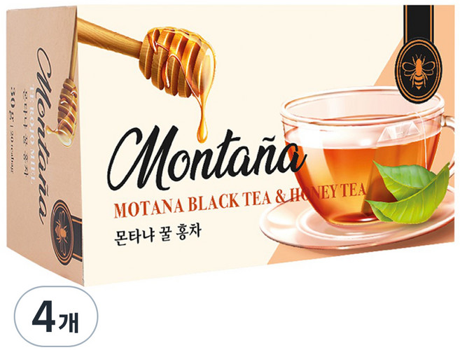 몬타냐 꿀홍차, 1.5g, 20개입, 4개