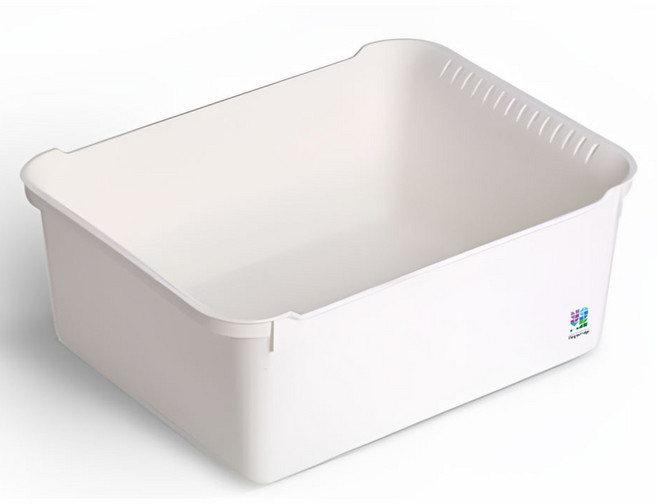 요고모지 직사각 물빠짐 설거지통 중형, 화이트, 1개