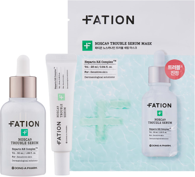 파티온 노스카나인 트러블 세럼 50ml + 15ml + 세럼 마스크팩 25ml 세트, 1세트