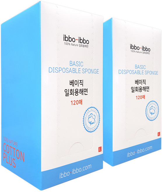 이뽀앤이뽀 베이직 일회용해면, 2개, 120개입