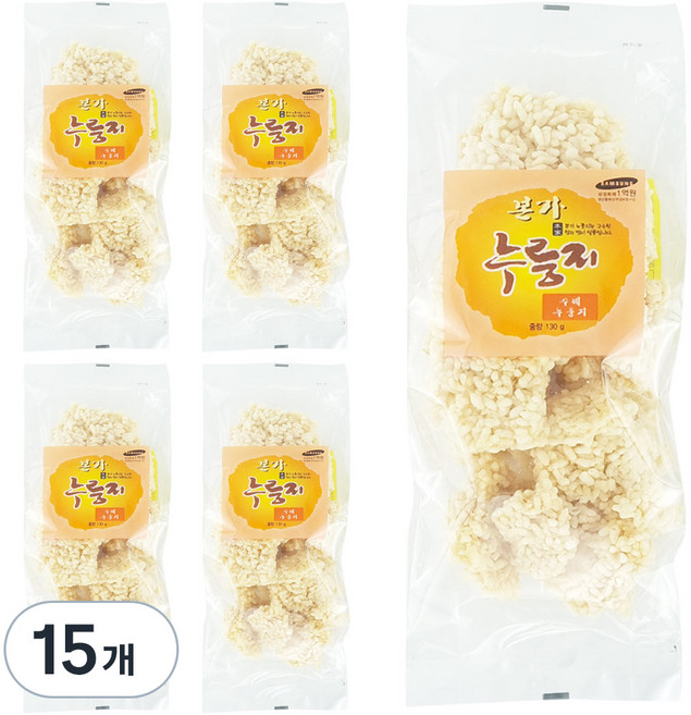 본가 누룽지, 130g, 15개