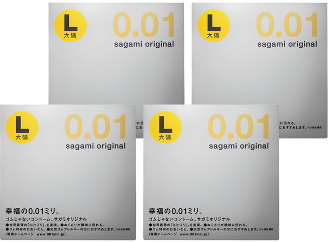 sagami original 相模元祖 001 極致薄衛生套 大碼 L, 4盒, 1片