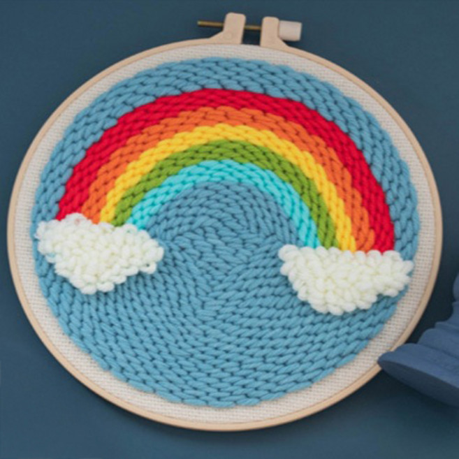 戳戳繡刺繡套組, 1套, 彩虹