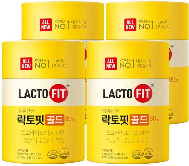 Chong Kun Dang 鍾根堂 LACTO-FIT Gold益生菌粉隨身包, 160g, 4個