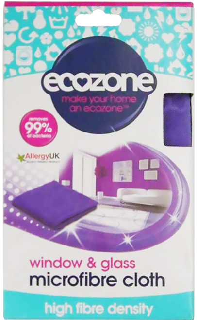 ecozone 愛潔森 玻璃專用超細纖維布 40 x 50cm, 1個, 紫色