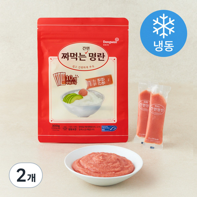 동원산업 짜먹는 간편명란 (냉동), 300g, 2개