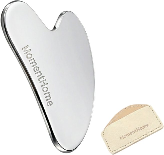 모먼트홈 전신 두피 페이스 경락 괄사 마사지기 + 고급 가죽케이스 세트, 1세트