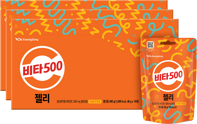 비타500 광동 젤리, 480g, 3개