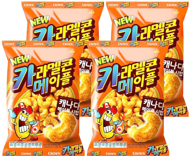 크라운 카라멜콘 메이플, 74g, 4개