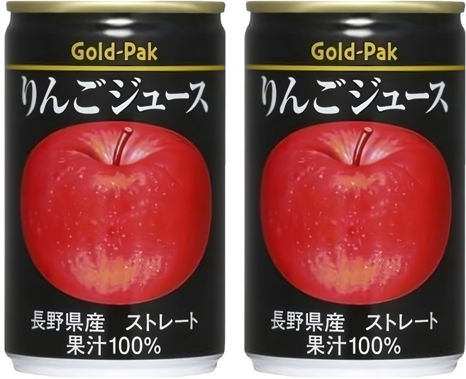 Gold-Pak 蘋果原汁, 160ml, 2個