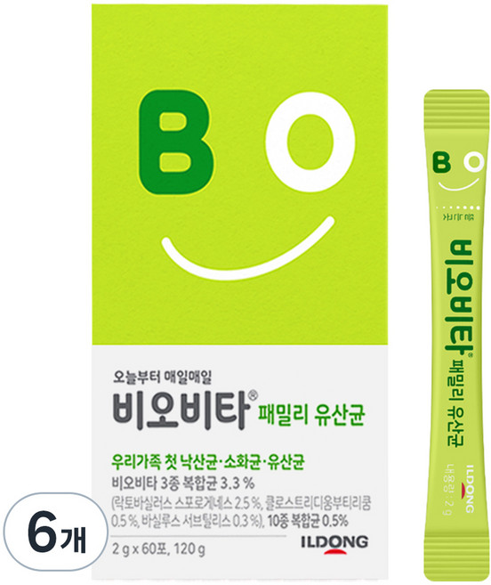비오비타 패밀리 유산균 60포, 120g, 6개