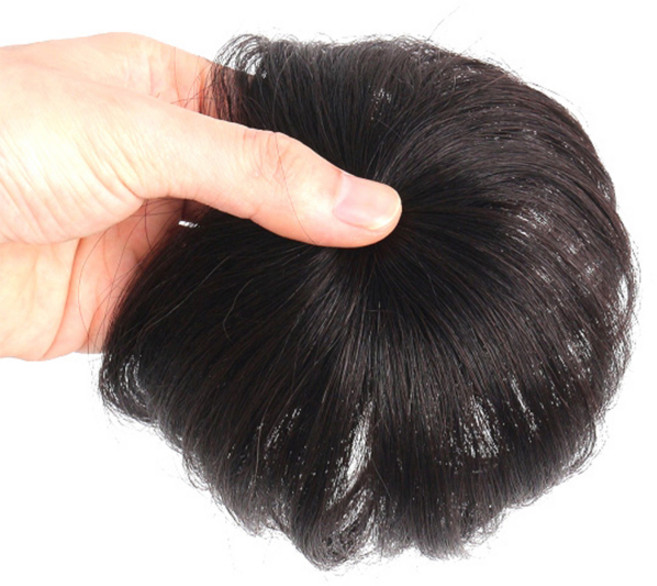 Tree 탑커버 정수리 부분가발, 블랙, 1개