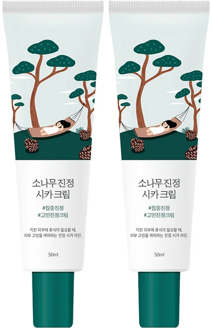 라운드랩 소나무 진정 시카 크림, 50ml, 2개 - 쿠팡