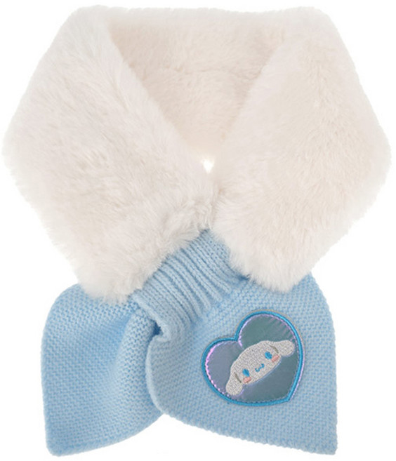 산리오 아동용 시나모롤 포근 리본니트 퍼 머플러 NSHKS10605