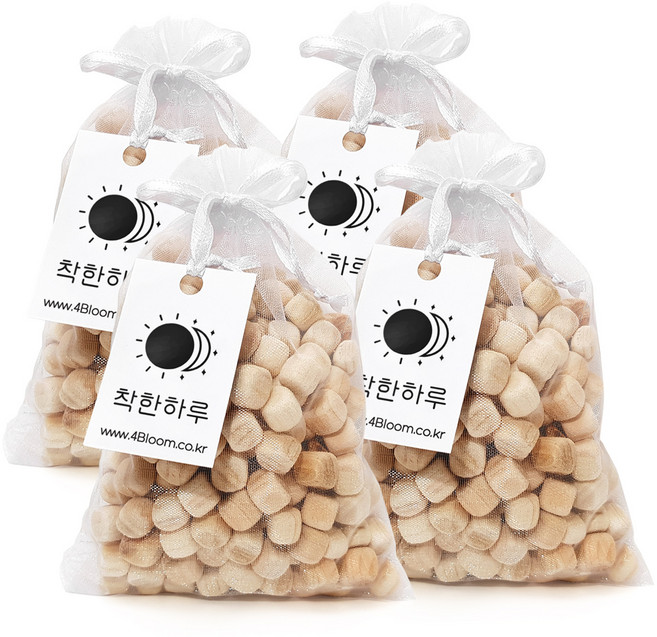 착한하루 편백나무 방향 주머니 피톤치드 본품, 90g, 4개