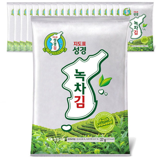 지도표성경 녹차 전장김, 37g, 20개