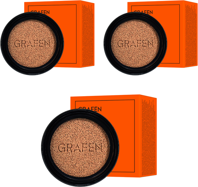 그라펜 남성용 핸섬 커버 쿠션 리필 14g, 3호, 3개