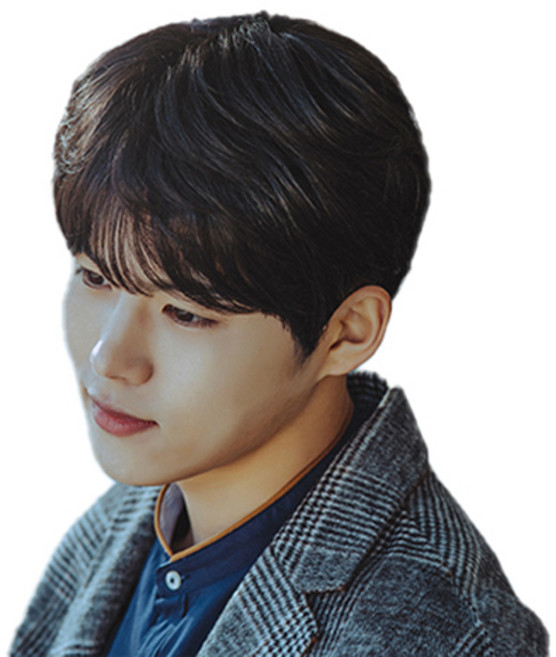 가발나라 볼륨시스루 가르마펌 남자 통가발 M, 내츄럴블랙, 1개