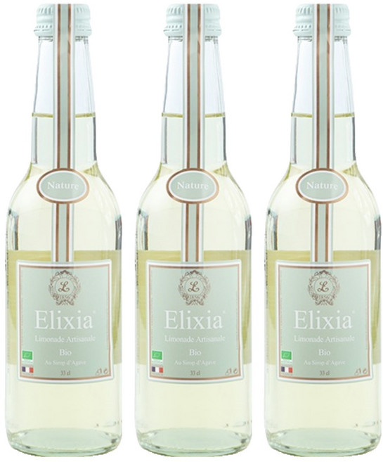 엘릭시아 유기농 레몬 탄산음료, 330ml, 3개