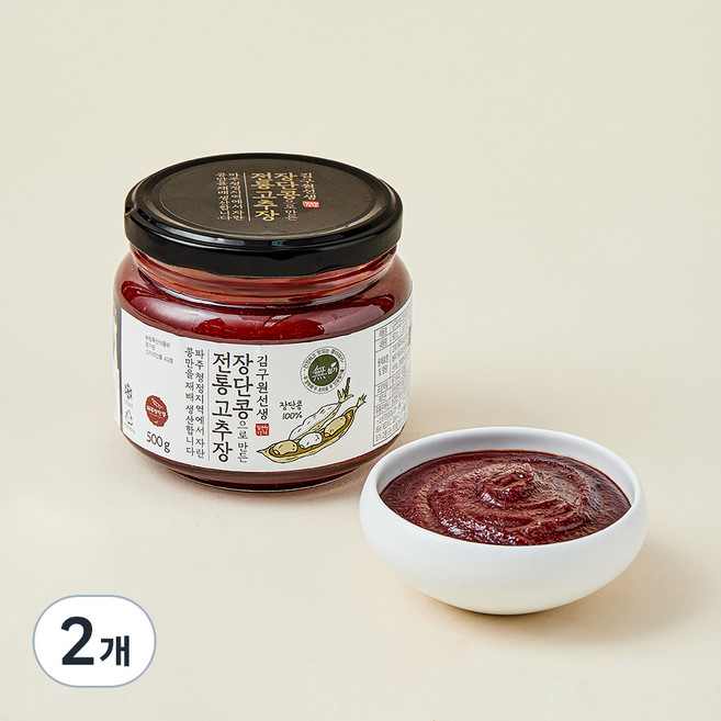 김구원선생 장단콩 전통 고추장, 500g, 2개