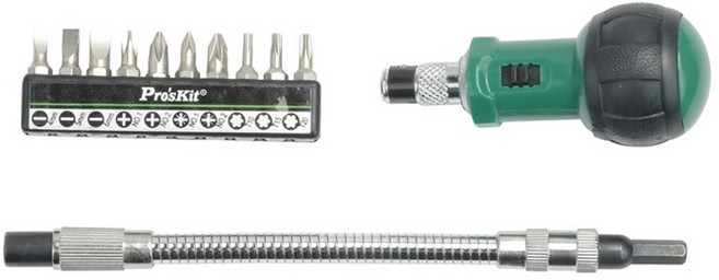 Pro'sKit 寶工 10合1軟管棘輪替換起子組 軟管190mm, 1組
