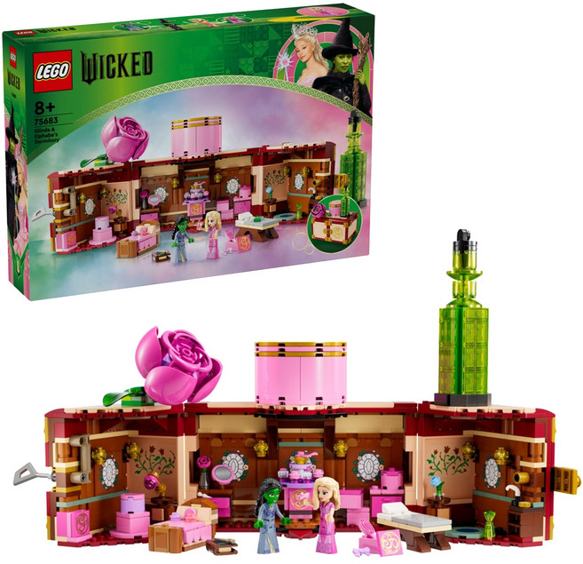 LEGO 75683 魔法壞女巫系列 葛琳達和艾爾法巴的宿舍 Glinda & Elphaba's Dormitory 8歲以上, 多色, 1盒