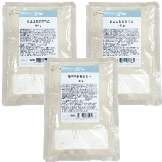 브레드가든 마카롱 밀크크림 필링믹스, 180g, 3개
