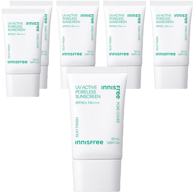 INNISFREE 台灣公司貨 高效UV毛孔隱形防曬霜 SPF50+ PA++++, 50ml, 6條