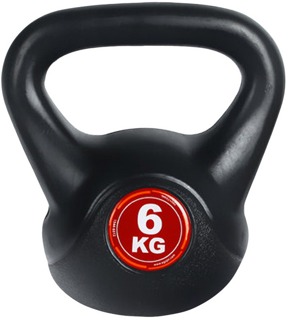 EGOJIN 壺鈴, 黑色, 6kg, 1個