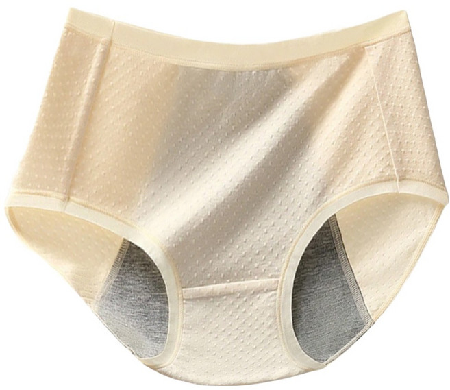 bebehome 5A石墨烯抗菌加寬加大防漏生理內褲 - 奶膚色