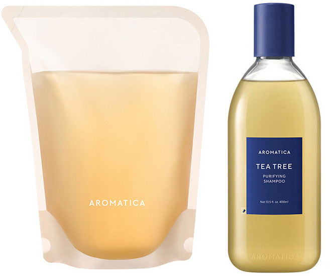 아로마티카 티트리 퓨리파잉 샴푸 본품 400ml + 리필 500ml, 1개