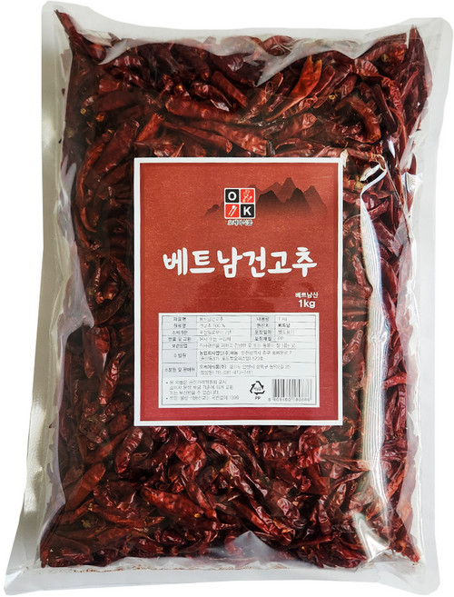 오케이식품 베트남산 건고추, 1kg, 1개