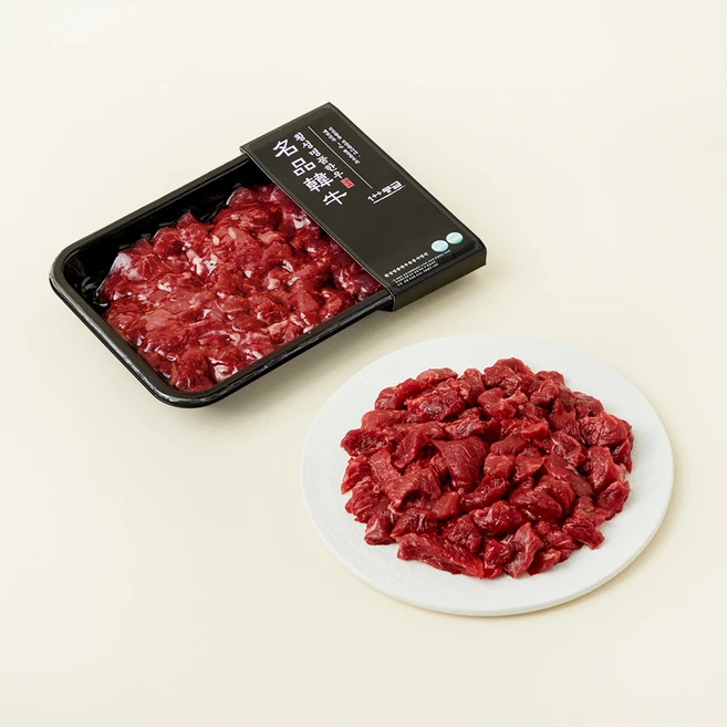 횡성한우 1++ 국거리용 (냉장), 300g, 1개 - 쿠팡