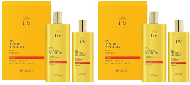 이자녹스 유브이 선 프로 365 익스트림 선 플루이드 세트 SPF50+ PA+++, 170ml, 2개