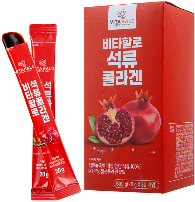 비타할로 석류 콜라겐 스틱 30개, 600g, 1개