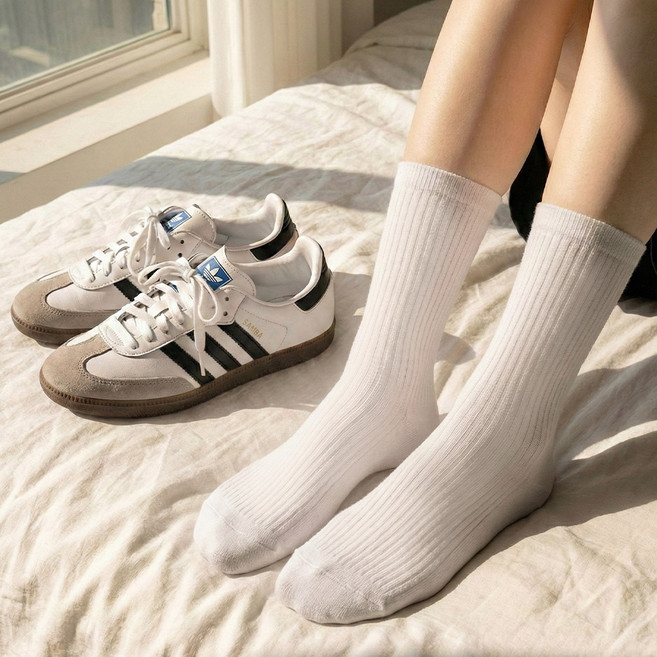 코지라벨 여성용 멋스러운 장목 골지양말 2켤레 세트