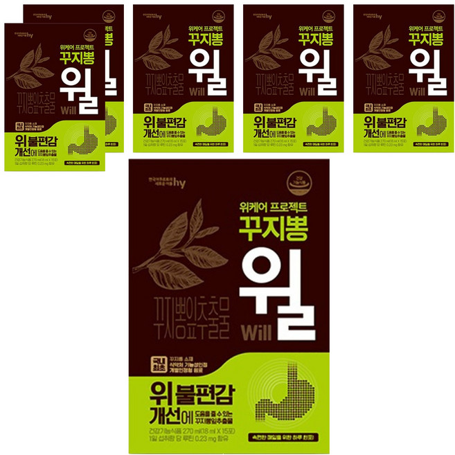 에치와이 위케어 프로젝트 꾸지뽕 윌 15p, 270ml, 6개