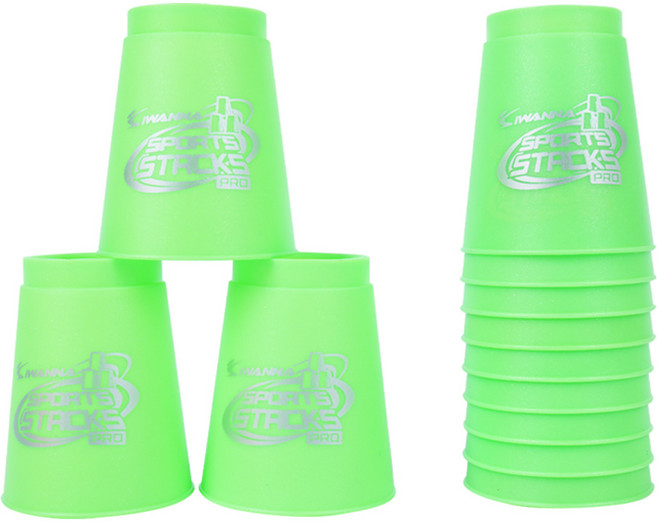 아이워너 스포츠 스택스 프로 컵쌓기, 그린, 12개