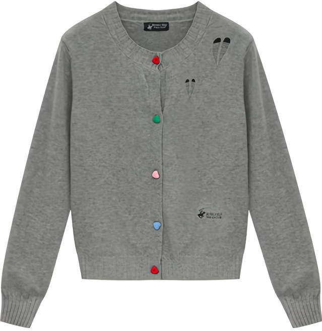 BEVERLY HILLS POLO CLUB 比佛利保羅 女款可愛鈕扣針織開襟衫