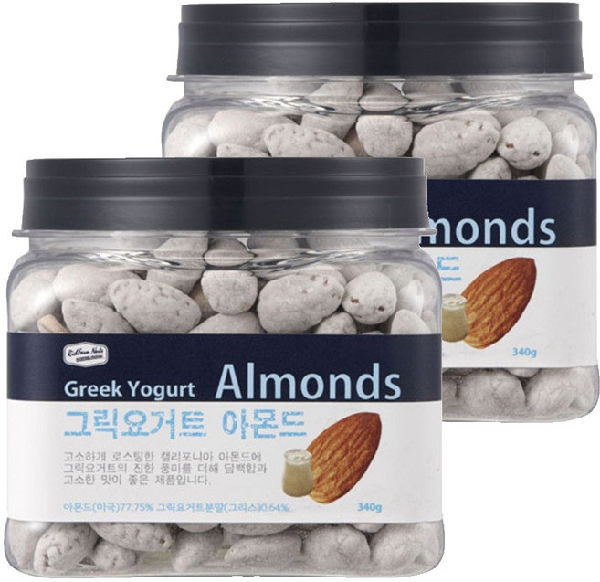 리치팜너트 그릭요거트 아몬드, 340g, 2개