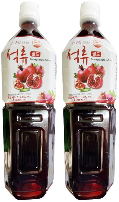 파낙스 참다음 석류 골드 음료베이스, 1.5L, 2개