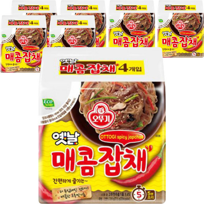 오뚜기 옛날매콤잡채 봉지 77.5g, 28개