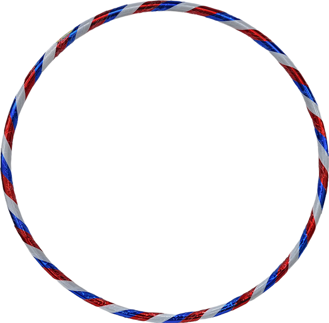 TROPS 特波士 音律彩虹呼拉圈 75cm, 紅色 + 藍色 + 白色, 1個