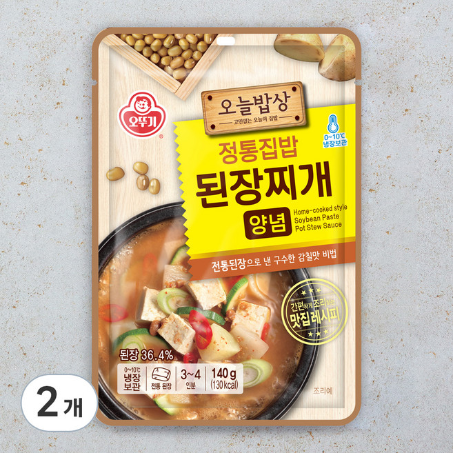 정통집밥된장찌개양념, 140g, 2개