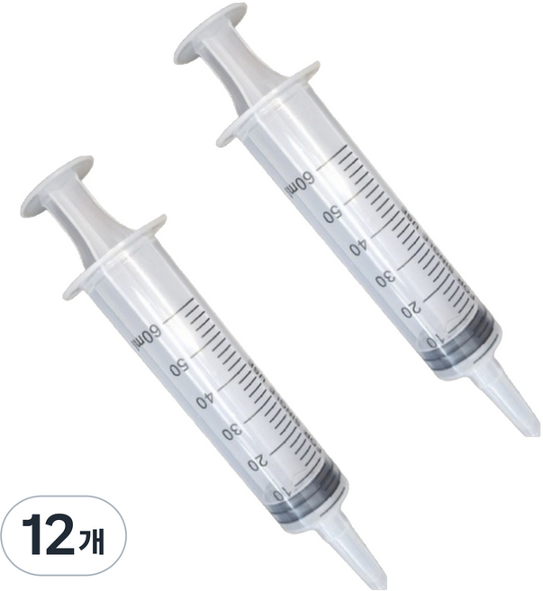 Keribing 狗狗餵食注射器, 12個, 60ml