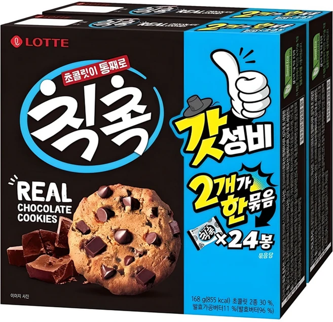 롯데웰푸드 칙촉, 168g, 2개 - 쿠팡