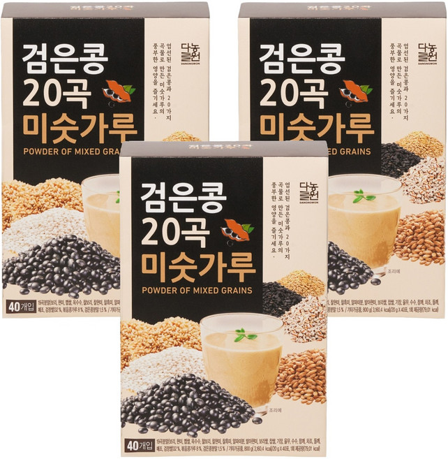 다농원 검은콩 20곡 미숫가루, 800g, 3개