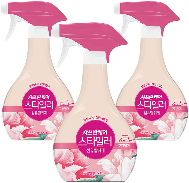 샤프란 케어 스타일러 섬유탈취제 은은한향 본품, 500ml, 3개
